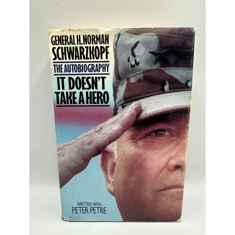It Doesnt Take A Hero H. Norman Schwarzkopf 1992 Hardcover Limited Ed Biography
